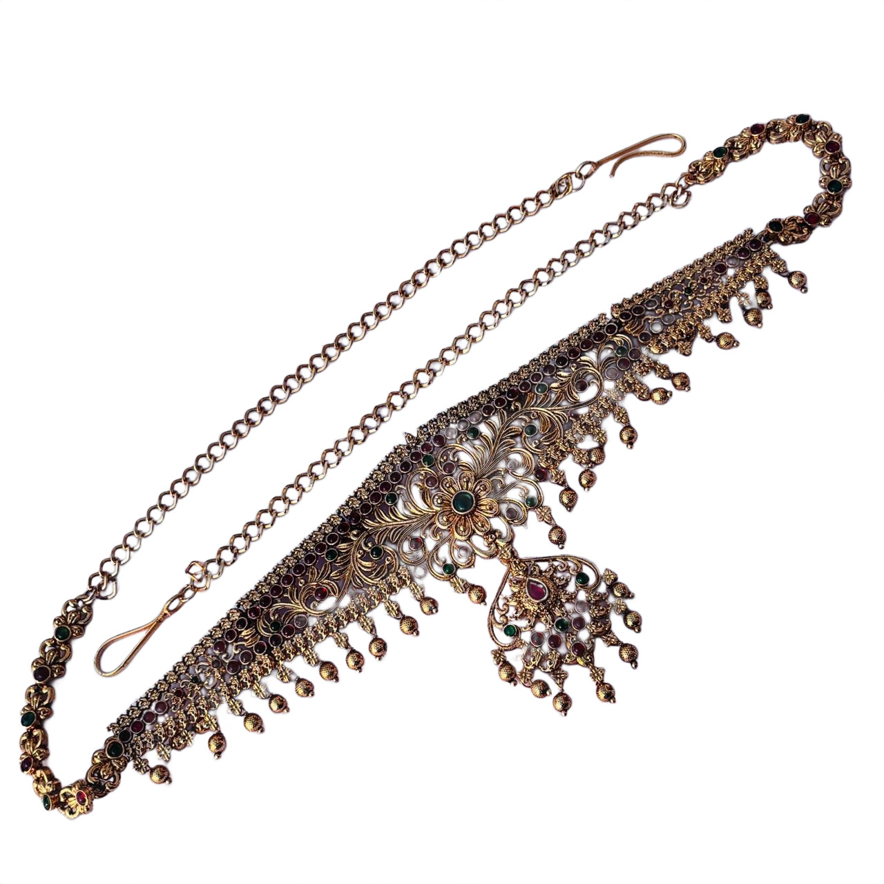 Traditional Indian Kamarbandh Gold Plated Belly Waist Chain for Women