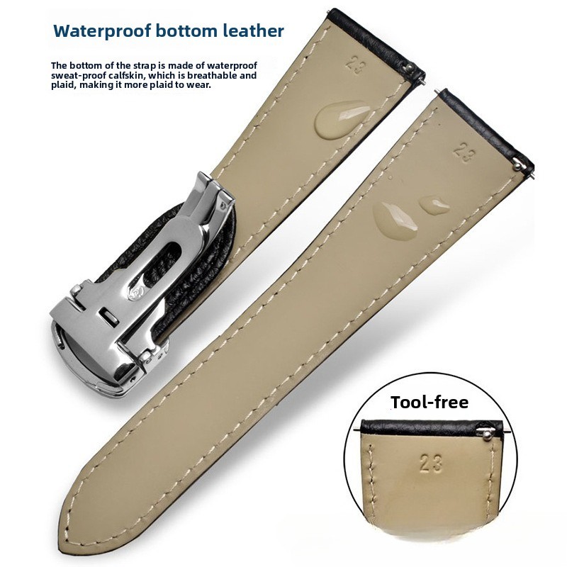 Quality Genuine Leather Watch Strap Cowhide Band 17 20 22 23 24 25mm for Catier