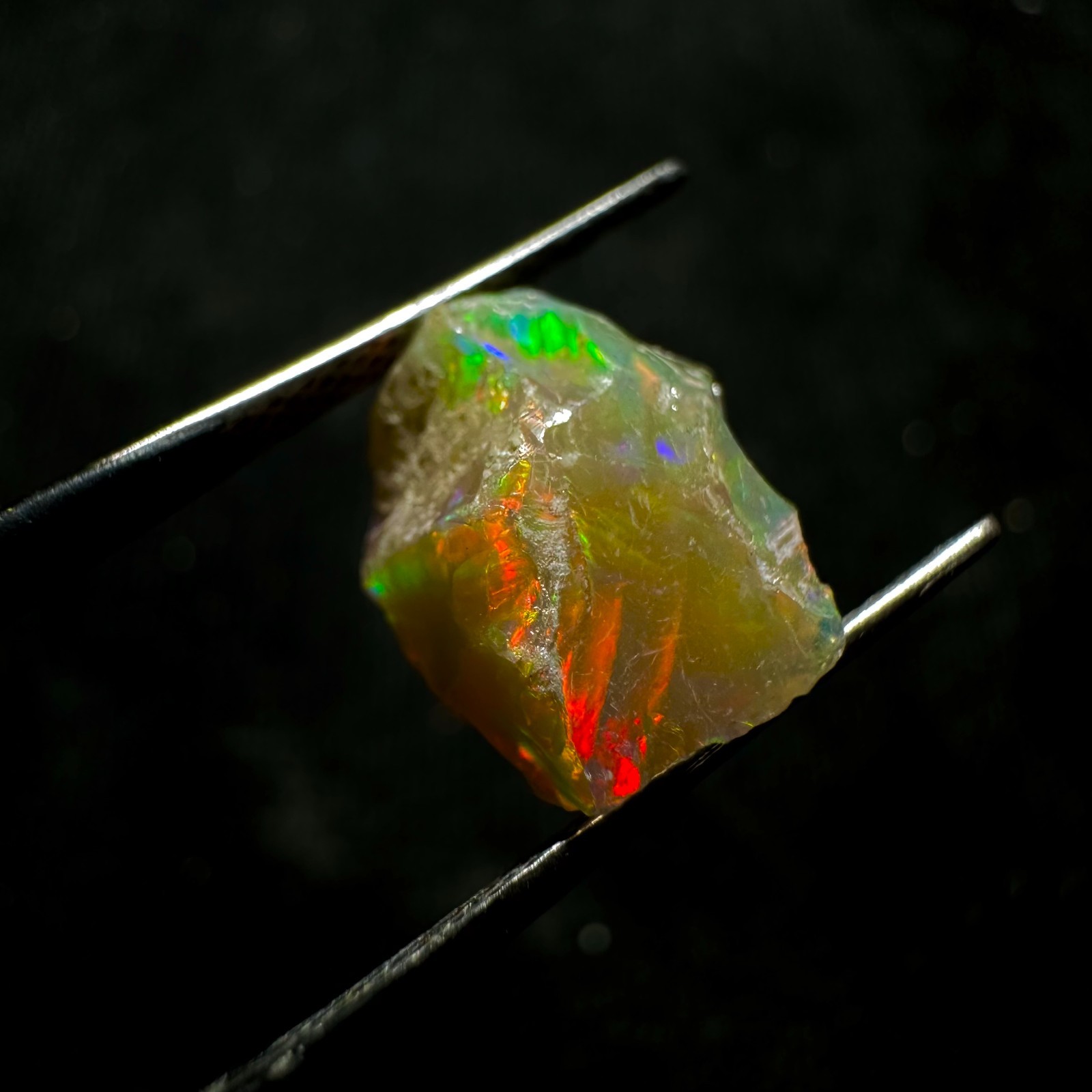 2.75 CTS Natural Ethiopian Opal Rough, Multi Fire Opal Gemstone, Welo Opal Raw.