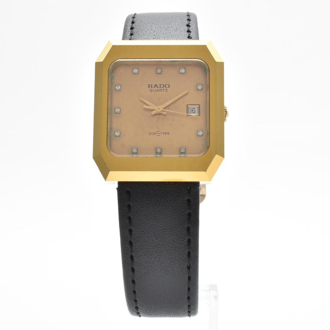 Rado Diastar Gold Pink Men’s Quartz Watch Date Japan Working 0711834