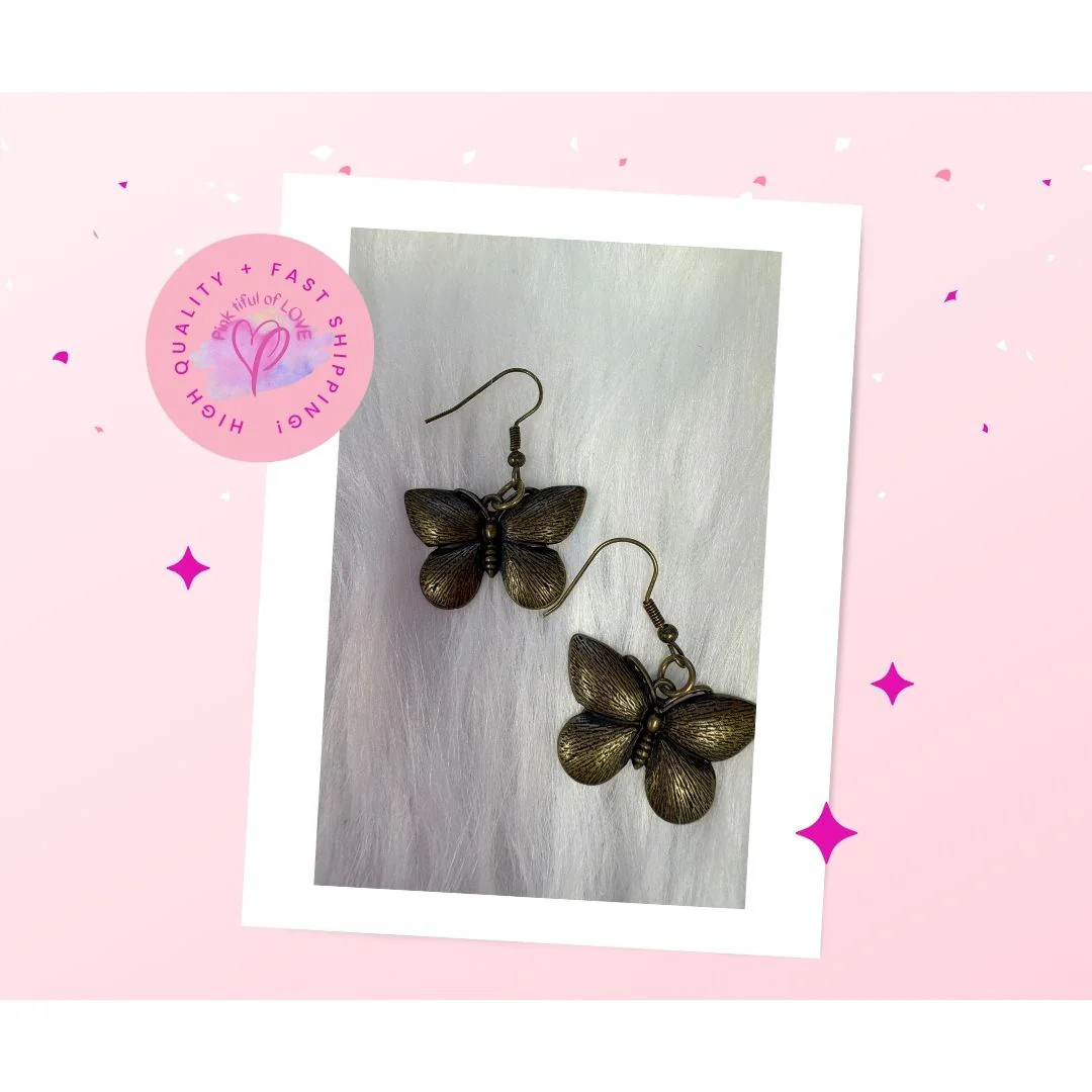 Brass Moth wire Earrings