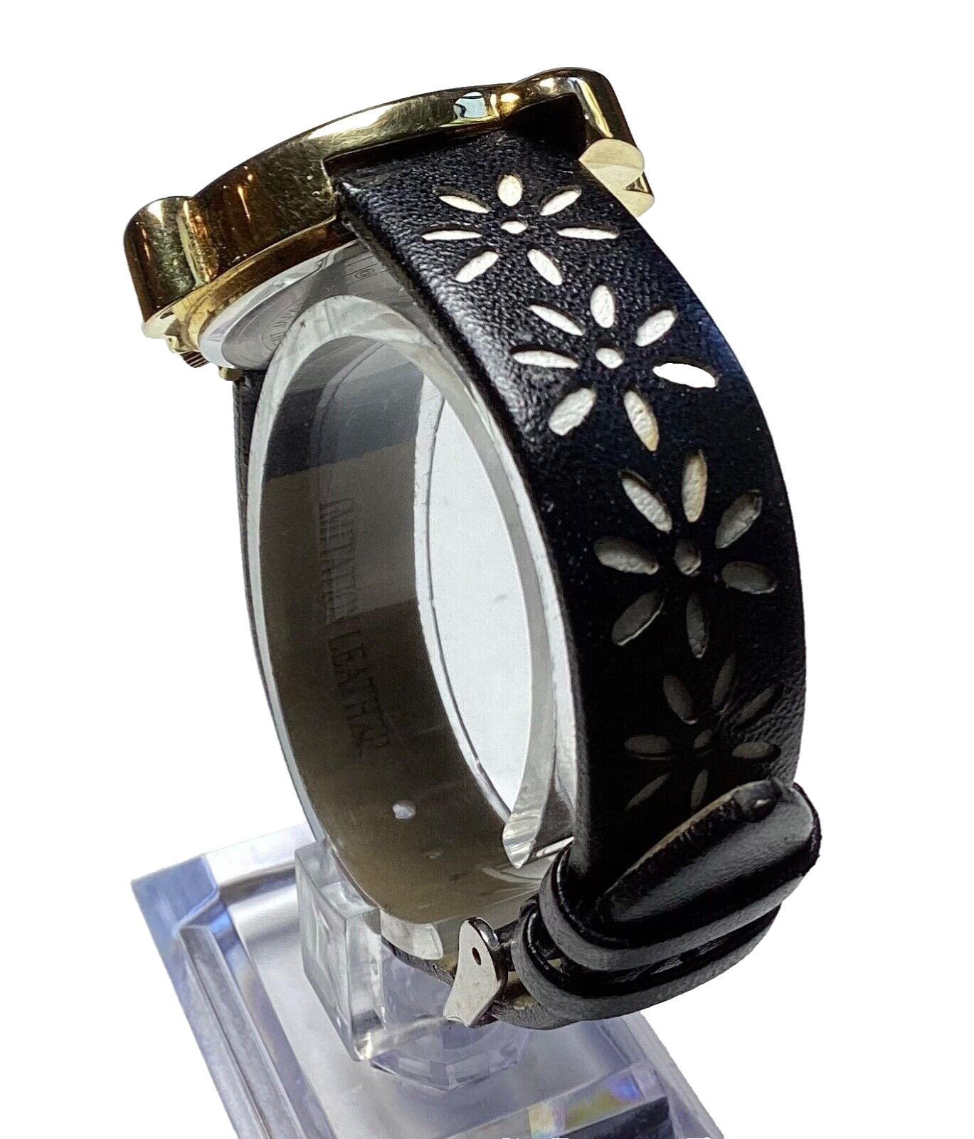 Timex Disney Dopey Head Watch Black White Flower Cut-Out Band New Battery
