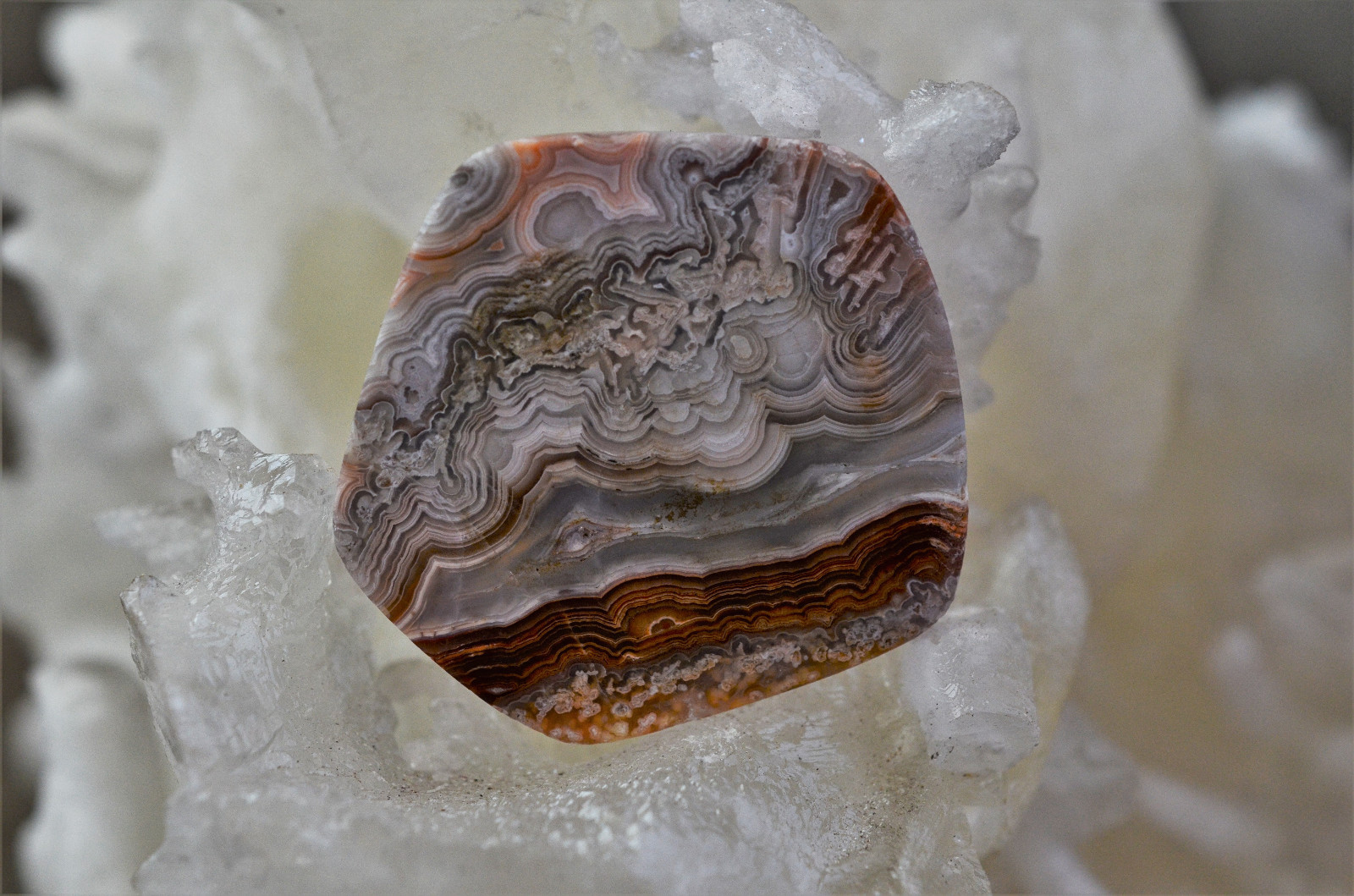 Mexican Crazy Lace Agate Free Form Cabochon 20 grams 42.63 X 44.05 X 6.90MM