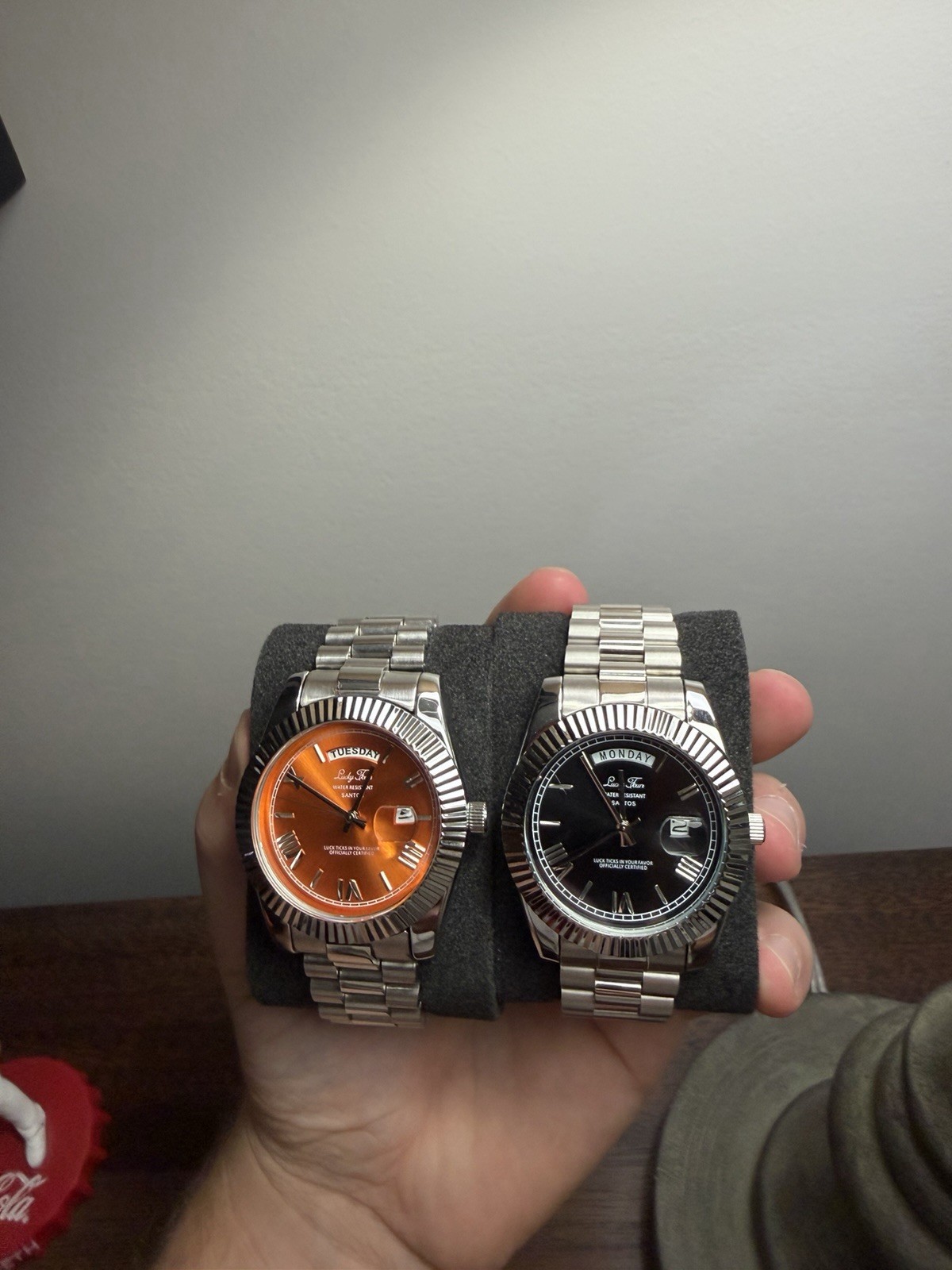 2 Lucky Four’s watches.