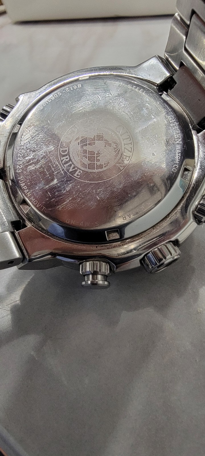 Citizen Eco-Drive Chronograph Solar Quartz 48.5mm BlueDial WR200 Watch Working