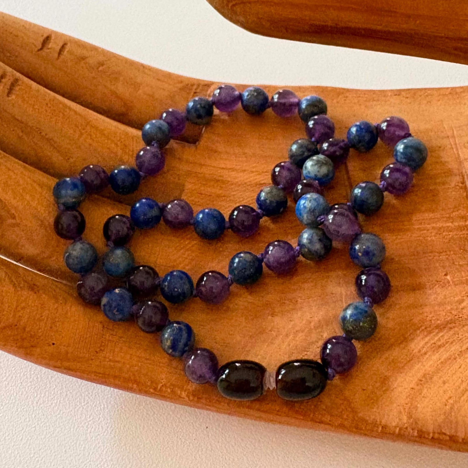 Baltic Essentials ADHD “AMETHYST- LAPIS LAZULI” Necklace 14″ Age 5-12 Years.