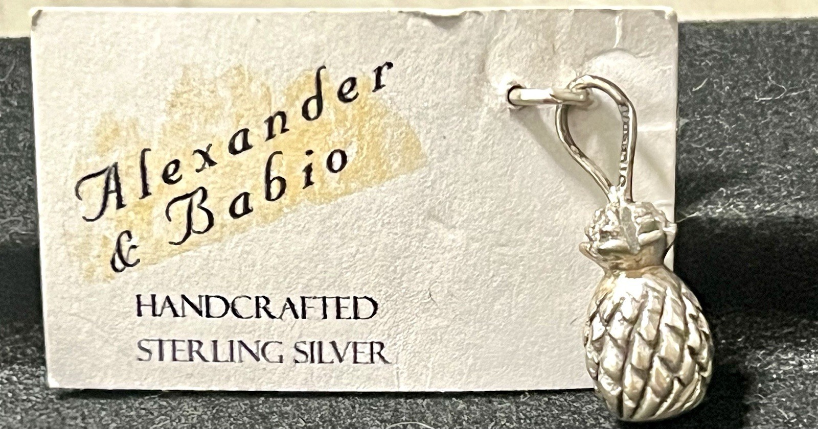 925 Sterling 1″ Pineapple Pendant Charm ALEXANDER & BABIO Charleston, SC