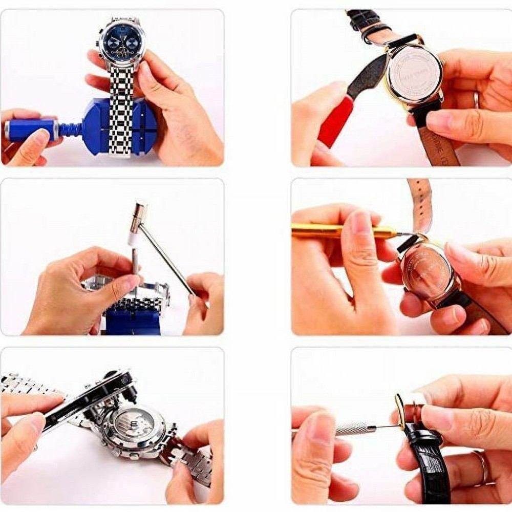 Watch Repair Kit 147PCS Watch Battery Replacement Tool Kit Watch Remover Tool US