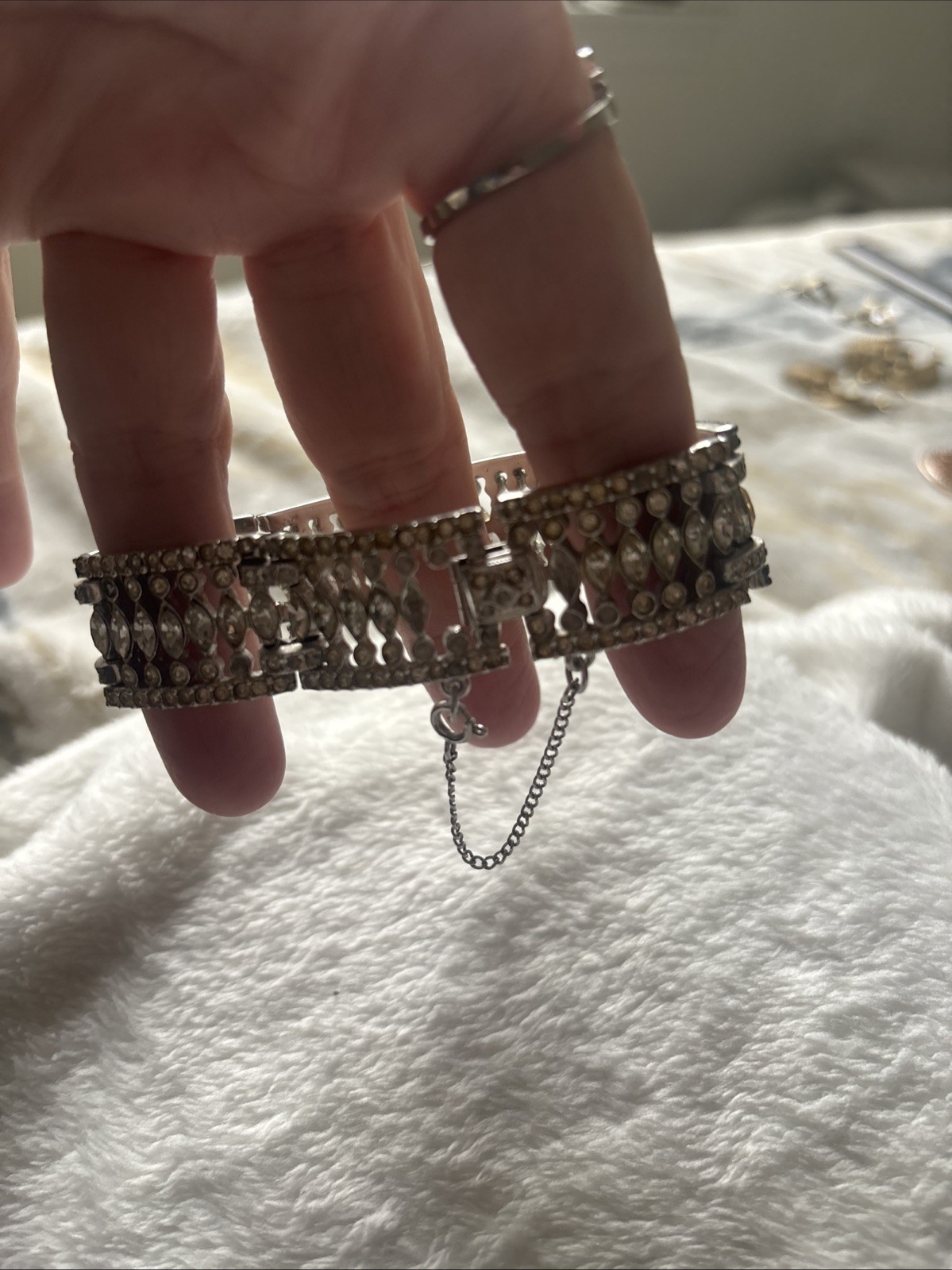 Pedo Vintage Rhinestone Bracelet Silver Tone- My Grandmas