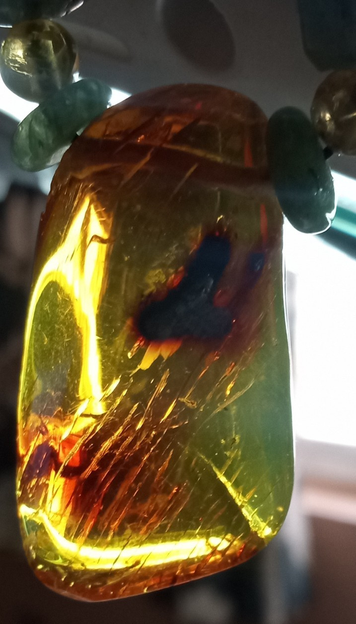 Amber Natural 25 million years old from Mexico adjustable hand braided.