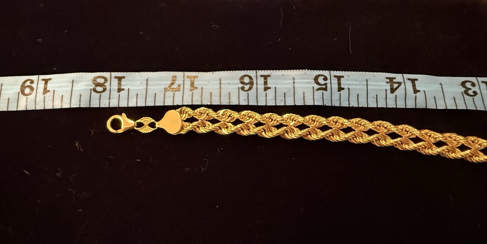 Vintage 14k EternaGold Double Rope Chain Necklace – 18″ 8mm Approx 13g QVC Peru