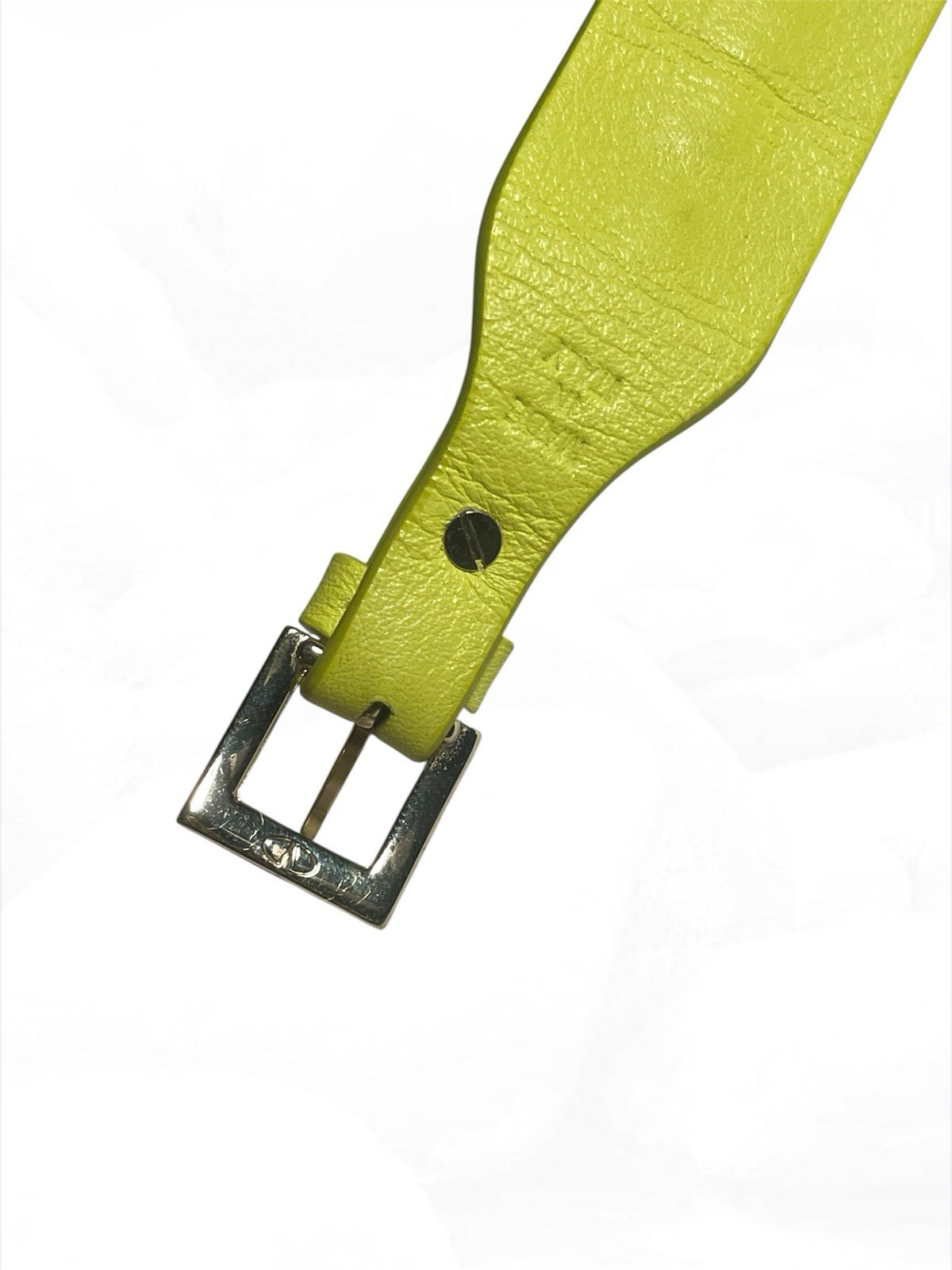 VALENTINO GARAVANI Rockstud Bracelet in Fluorescent Green Leather
