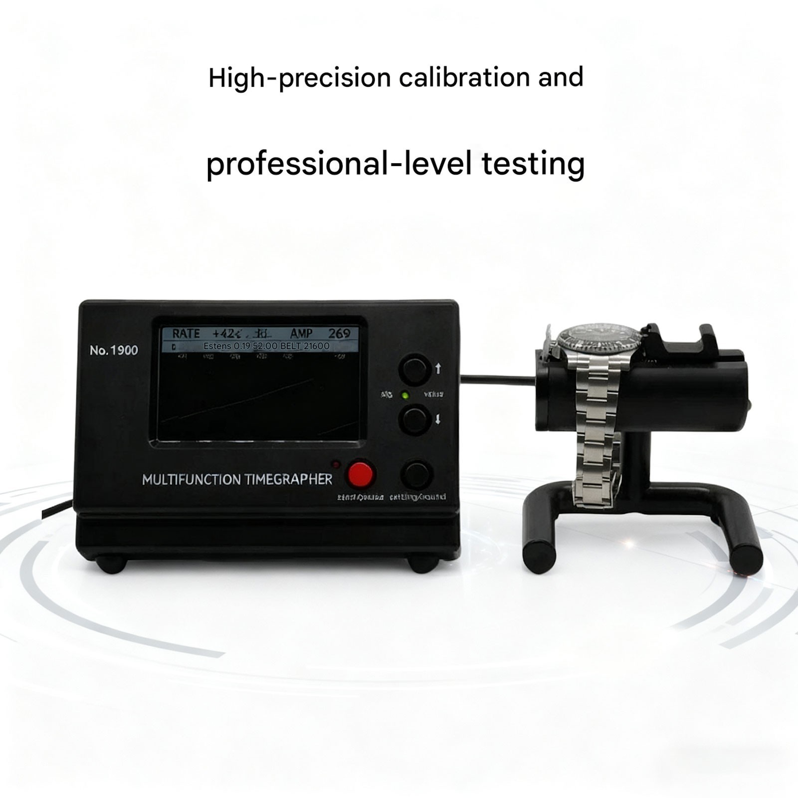 No.1900 Weishi Timegrapher Mechanical Watch Timing Machine Multifunction BlacktS