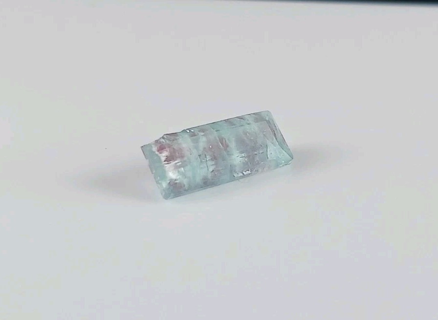 2.4ct Bicolor Neon Blue & Pink Catseye Paraiba Tourmaline Baguette – Mozambique