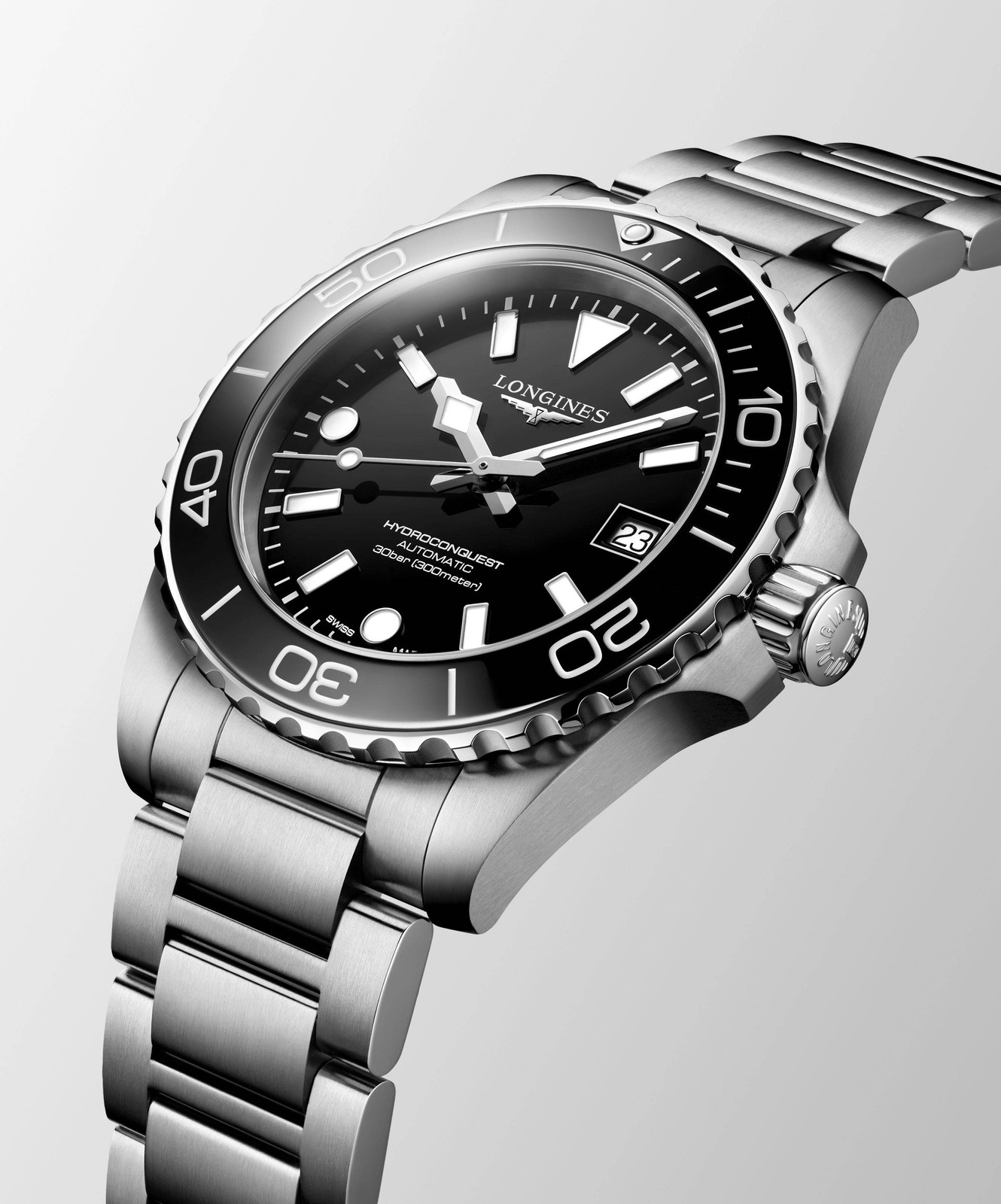 Longines HydroConquest 39mm Automatic Black Watch L37794566 39mm Steel