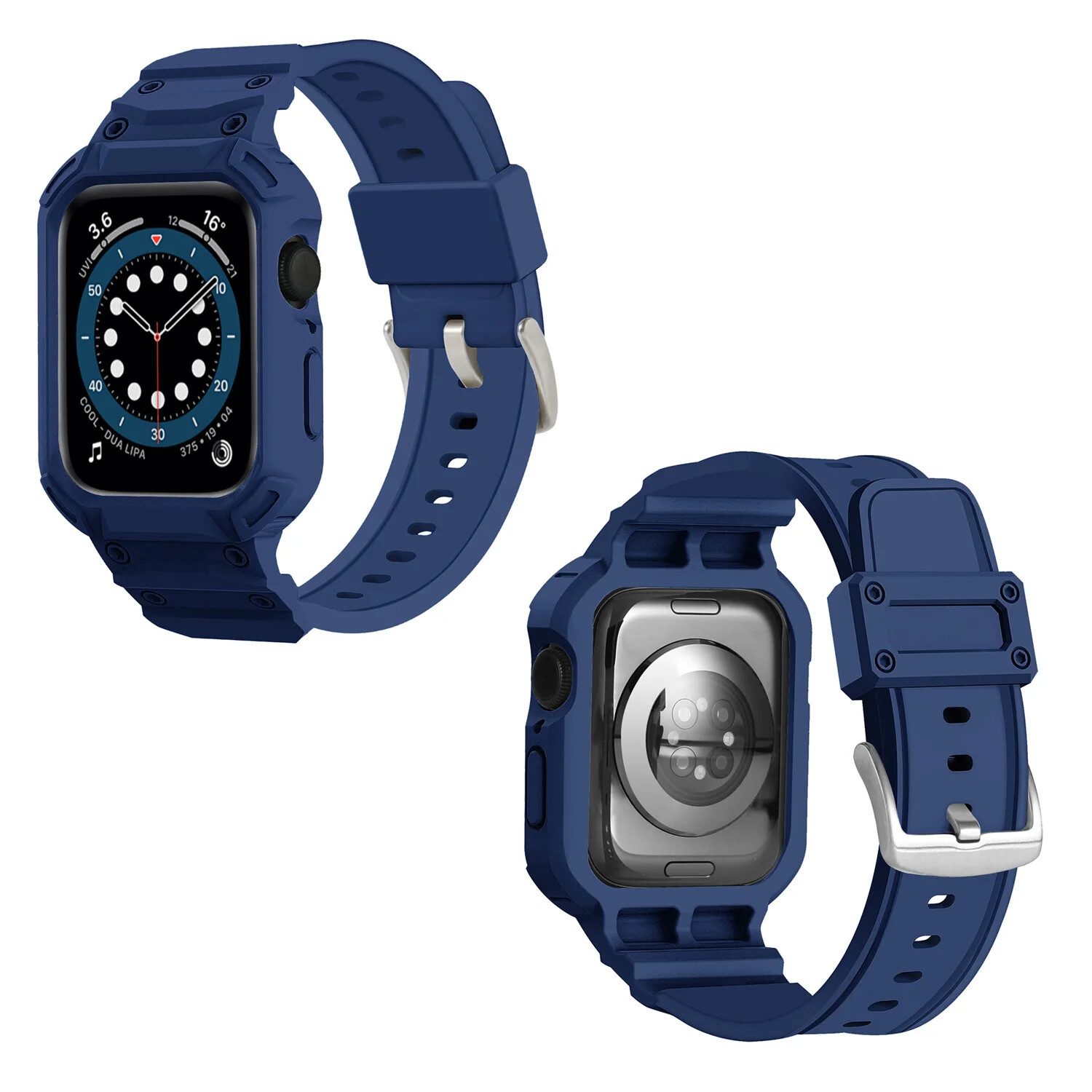Protect TPU Rubber Case for Apple Watch Strap Series 10 42 46mm Watch Band Cover