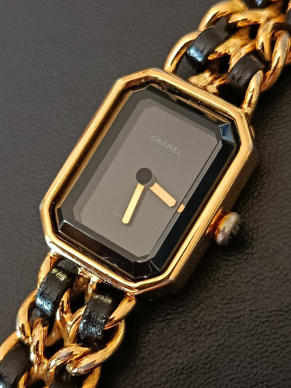 CHANEL Première 1987 Vintage Watch Swiss Made Gold Plated XN50713 Working