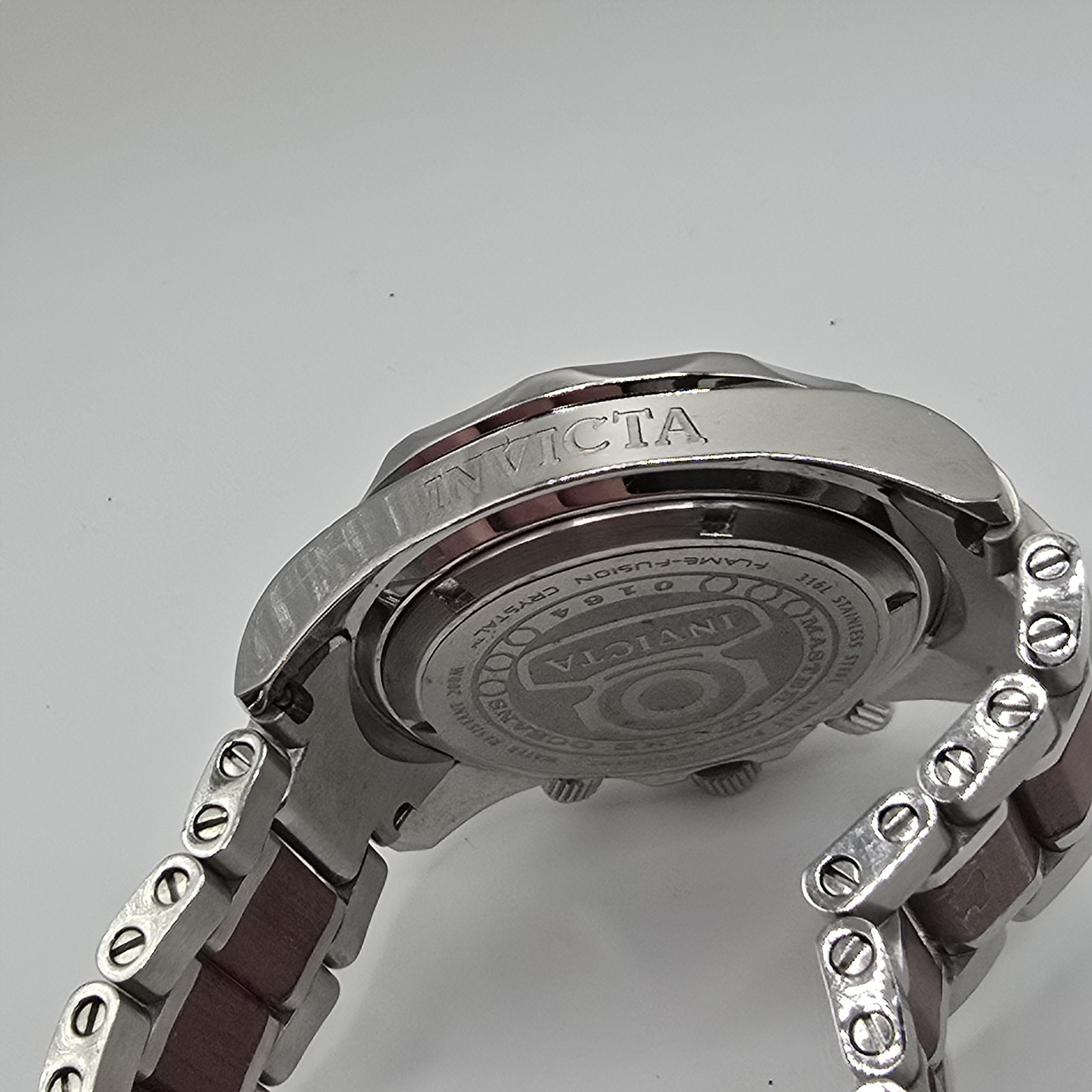 Invicta Grand Diver Men’s Watch Brown Teak Wood Chronograph 0164 47mm