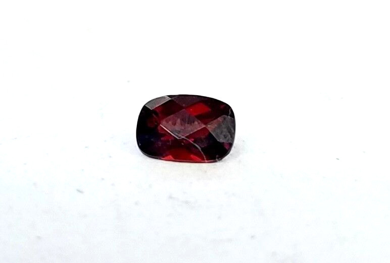 1 Carat 7mm X 5mm cushion checkerboard cut Garnet loose gemstone
