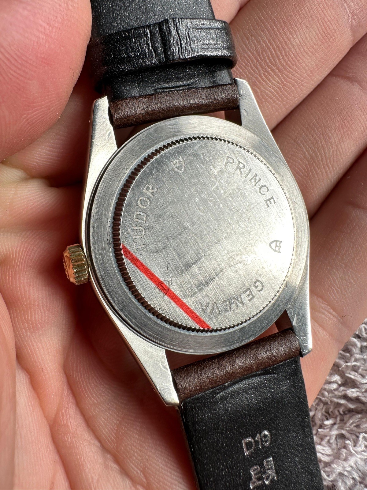Tudor prince date mint condition amazing dial ref 74033 on leather strap