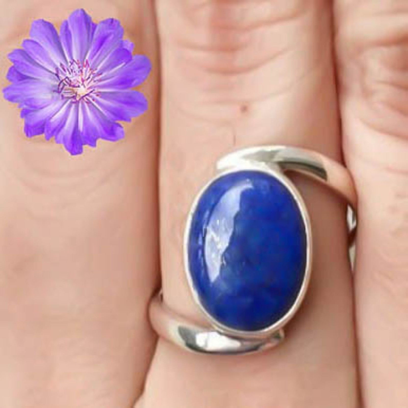 Lapis Lazuli Gemstone 925 Sterling Silver Ring Handmade Jewelry Ring For Gift