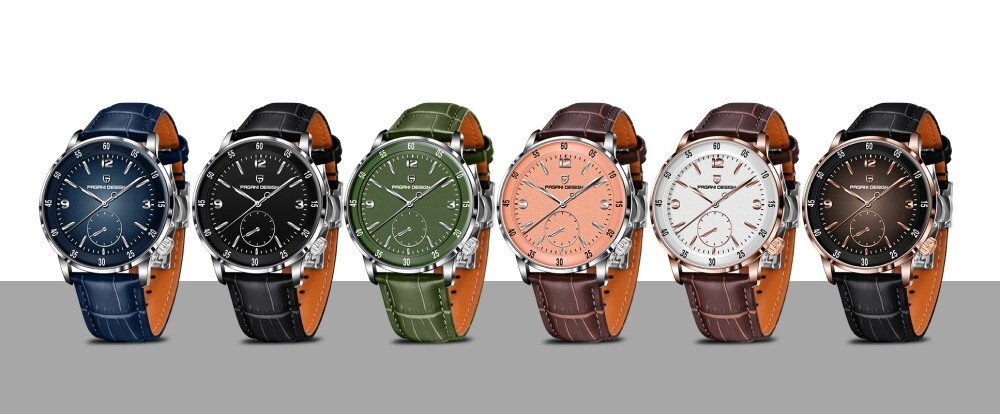 Men Automatic Mechanical Watch Large Dial Leather Sapphire Glass 100M Waterproof