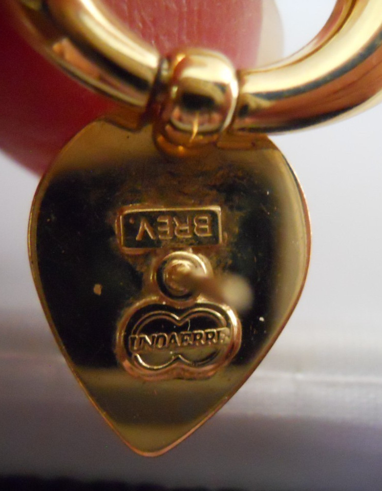 14K Italy UNOAERRE BREV. Yellow Gold 6.4 Grams Door Knocker Stud Earrings 1 5/8″
