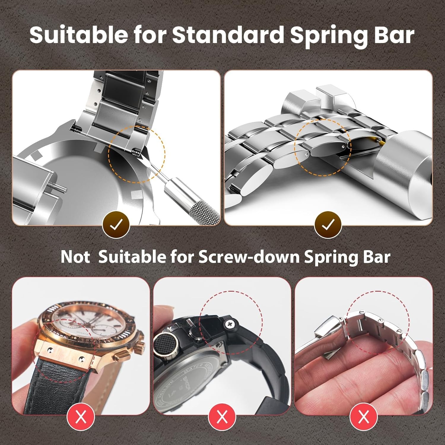Watch Link Removal Kit, Strap Holder, 3 Punches, User Manual