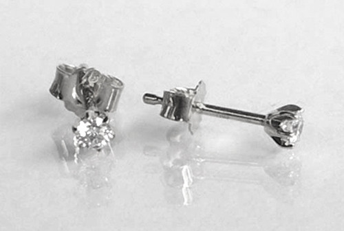 ECHT WEIßGOLD *** Zirkonia Ohrstecker 1 Paar wählbar in 2,5-3-3,5-4-4,5-5,5 mm Ø