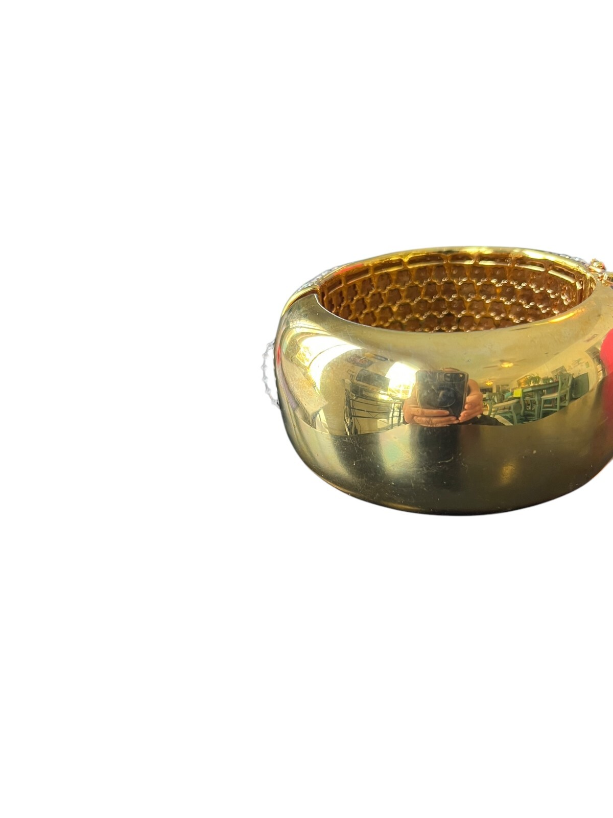 Joan Boyce Not for the Faint of Heart DRAMATIC Crystal Bracelet Goldtone