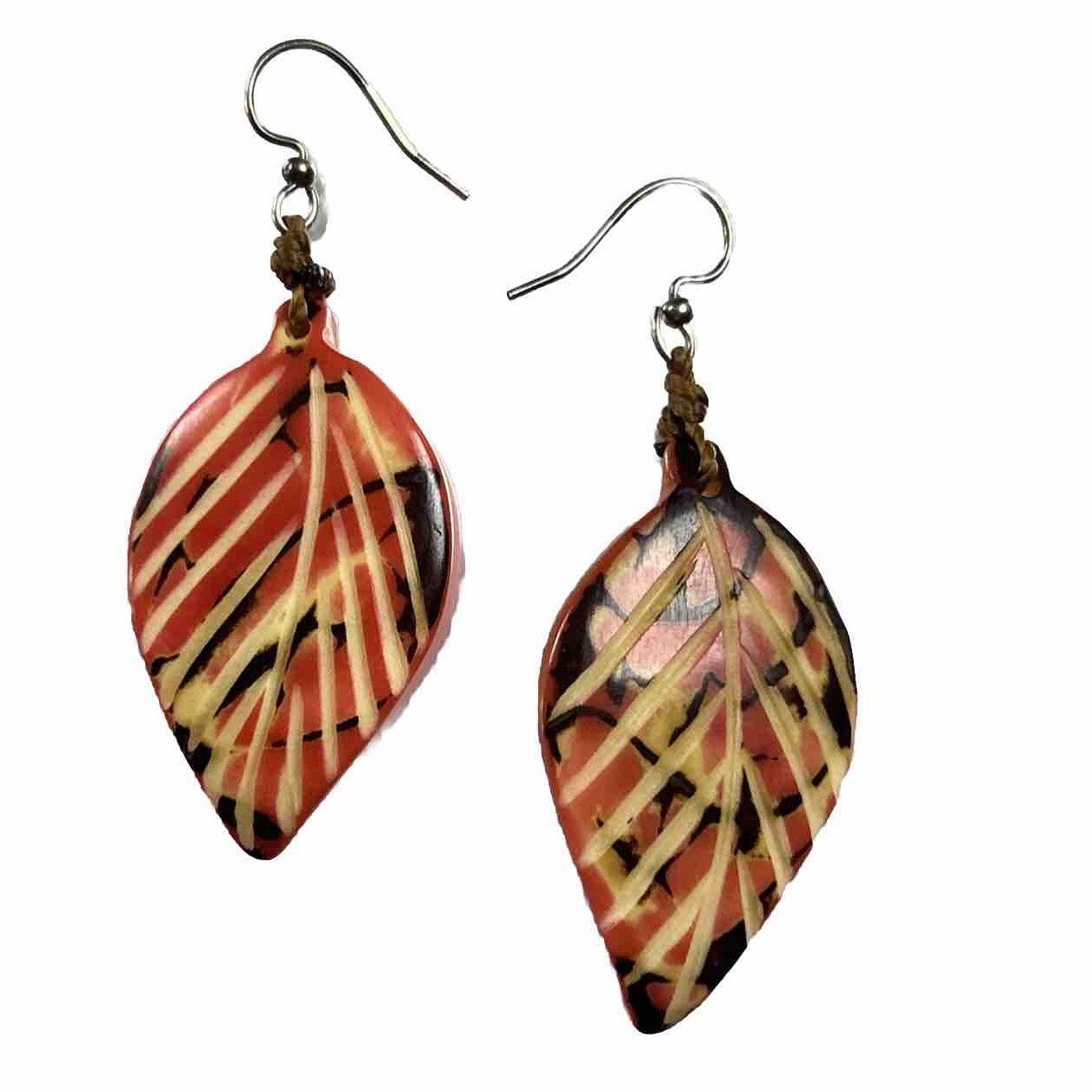 Fair Trade Tagua Nut Organic Earrings Jewelry (Sustainable & Eco-Friendly)