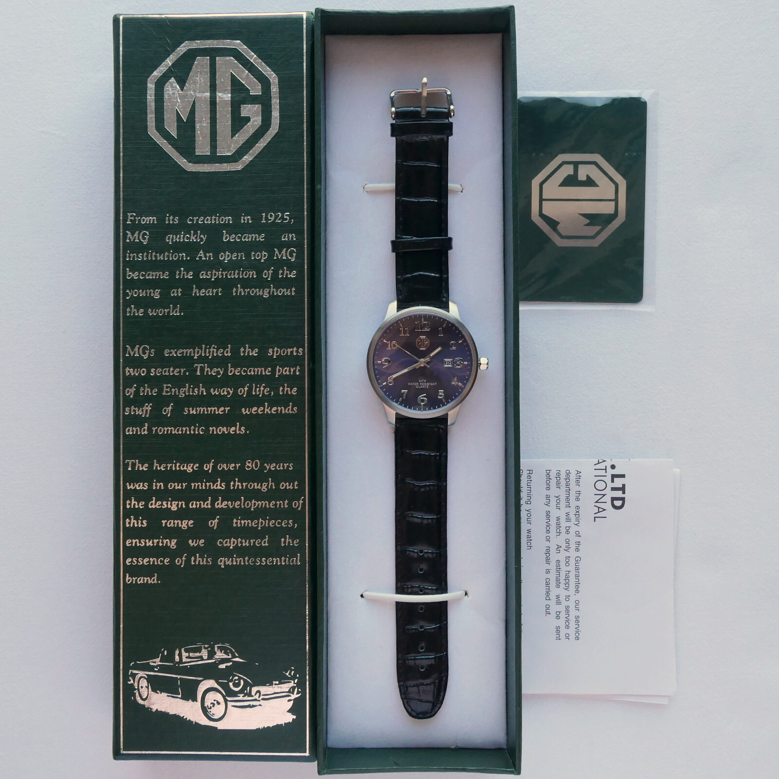 MG Morris Garages BMC MGA MGB Classic Aviator Driver Sport Car Accessory Watch
