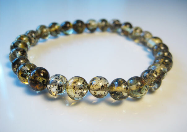 Genuine Green Amber Baltic Amber Bracelet 9.5 inches !!!