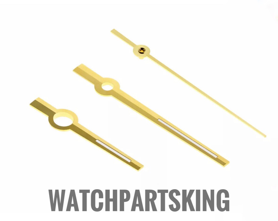 SET OF GOLD HANDS FOR 34MM ROLEX TUDOR ETA 2824-2 2834-2 2836-2 2872 2874