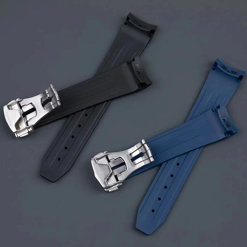 For Omega MoonSwatch Speedmaster 19mm 20mm 21mm Fluorine Rubber Watch Band Strap