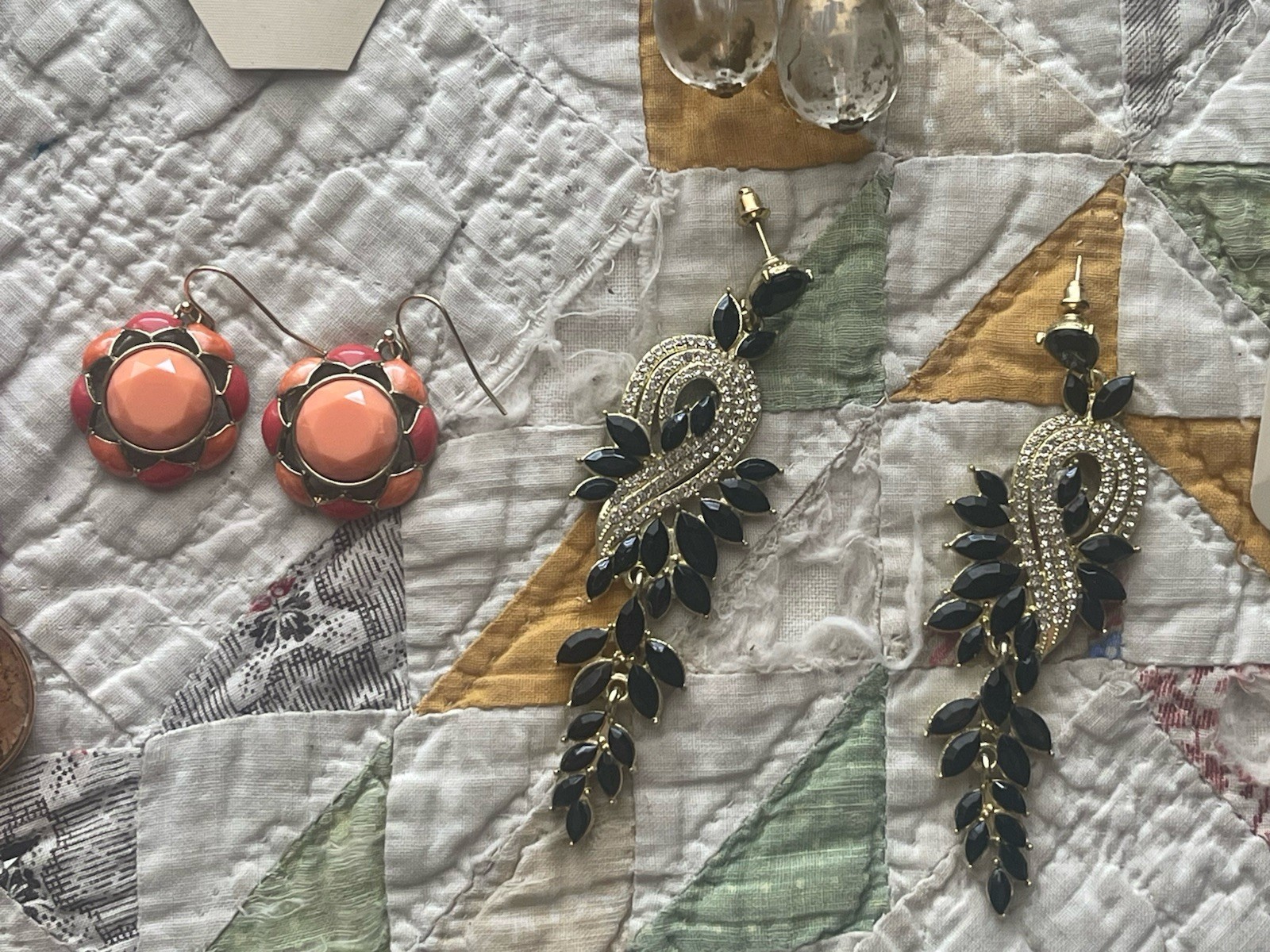 EARRINGS LOT DANGLE DROP HOOP STUD