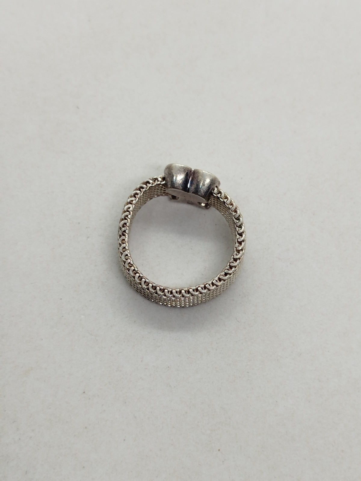 TOUS Sweet Teddy Bear Sterling Silver Ring MESH Size 7.5