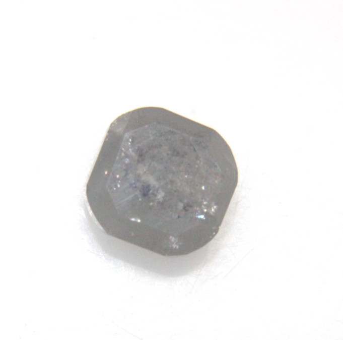 1.00cts Natural Gray White Cushion Shape Rose Cut Diamond 5.60×5.43×2.89 MM
