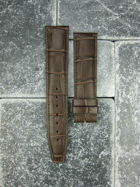 20mm Leather Strap Black Watch Band for IWC Pilot Portuguese Top Gun Brown x1
