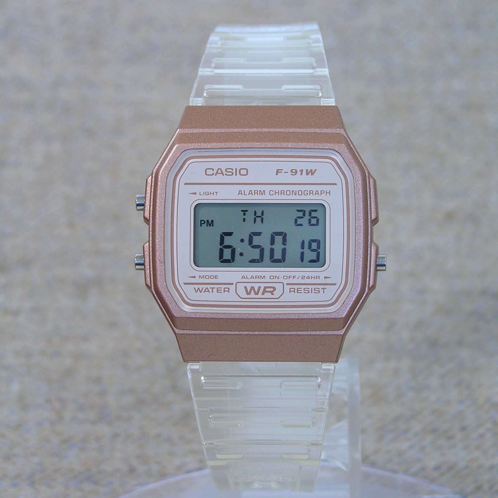 UK STOCK CASIO F-91WS-7A3JF Japan Exclusive Digital Watch Clear Imported Model