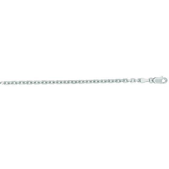 18k White Gold 20″ Classic Cable Link Pendant Chain/Necklace 1.4 mm 3.3 Grams