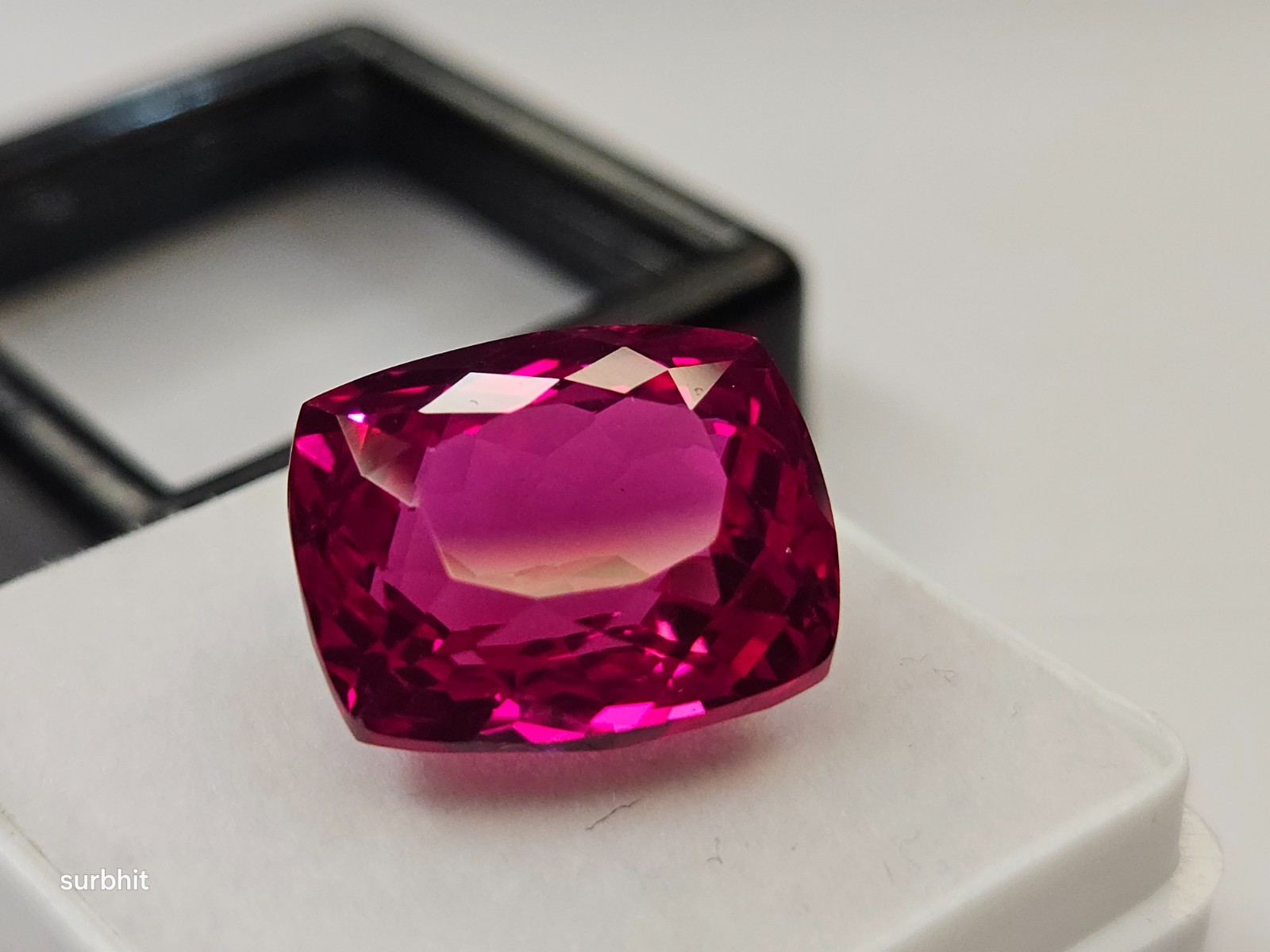 Dark Pink Sapphire Cushion Cut 14+Ct Natural Certified Loose Gemstone