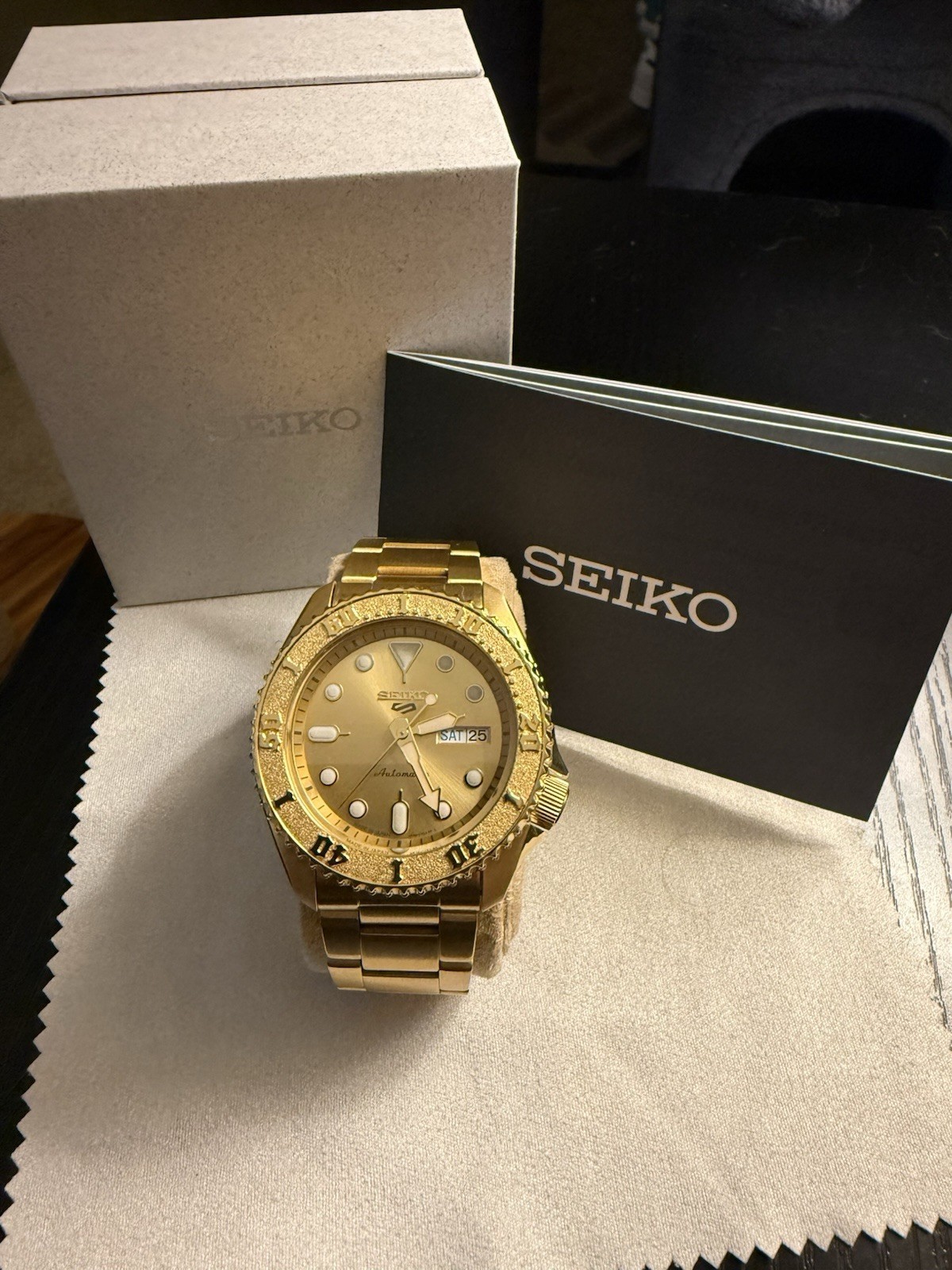 Seiko 5 Sports Gold Men’s Watch – SRPE74