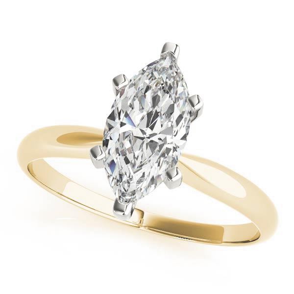 Solitaire Marquise Shape Engagement VS F 0.50-1.00 Ct Lab Grown Diamond 14K Gold