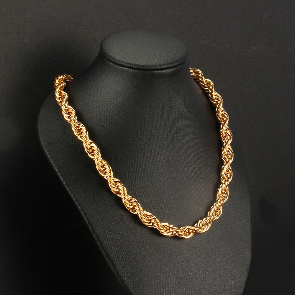 USA Stock 8mm Stainless Steel Women Men Rope Chains Necklaces 26” Anti-tarnish