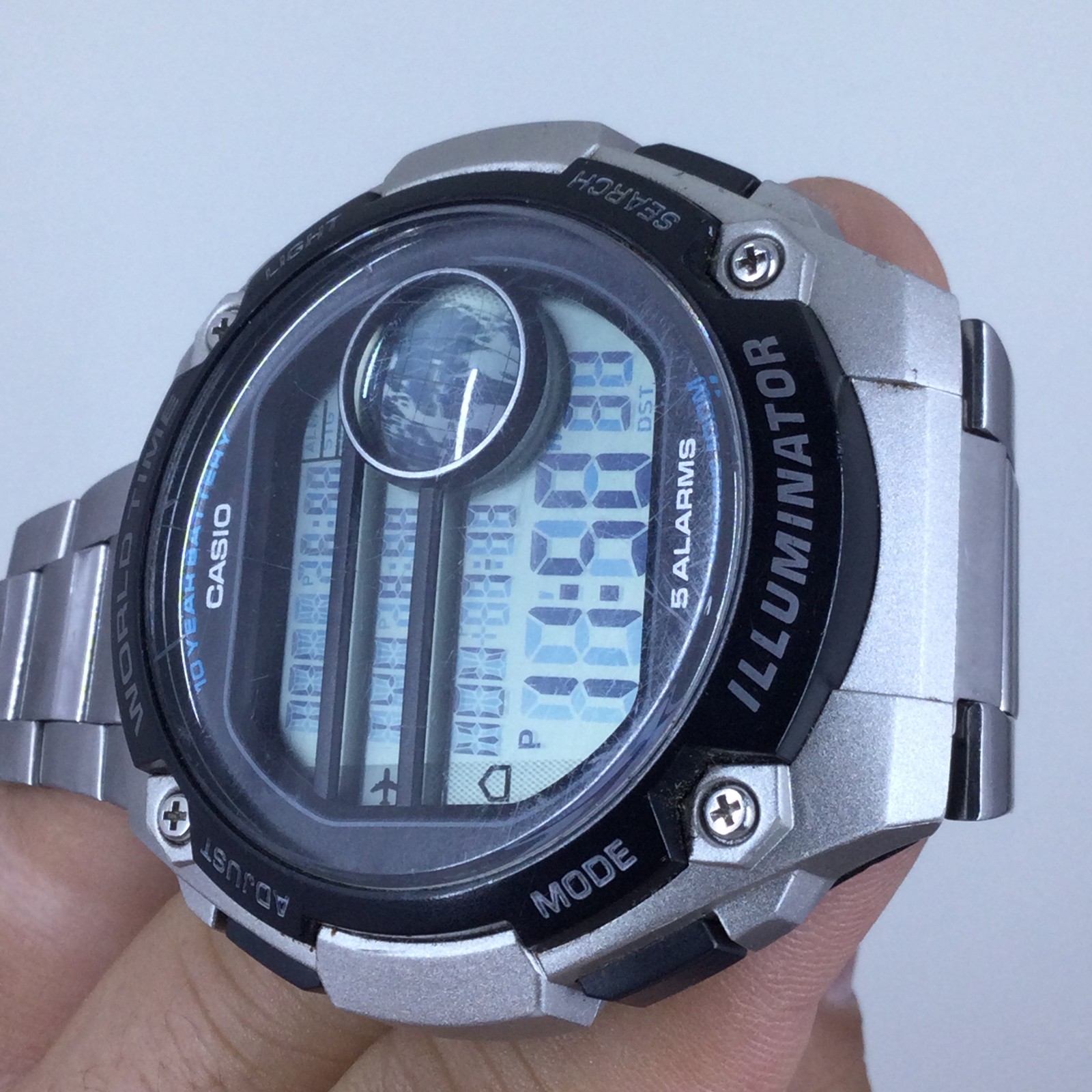 Casio Digital Men’s Watch 3447 AE-3000W- World Time Illuminator 5 Alarms