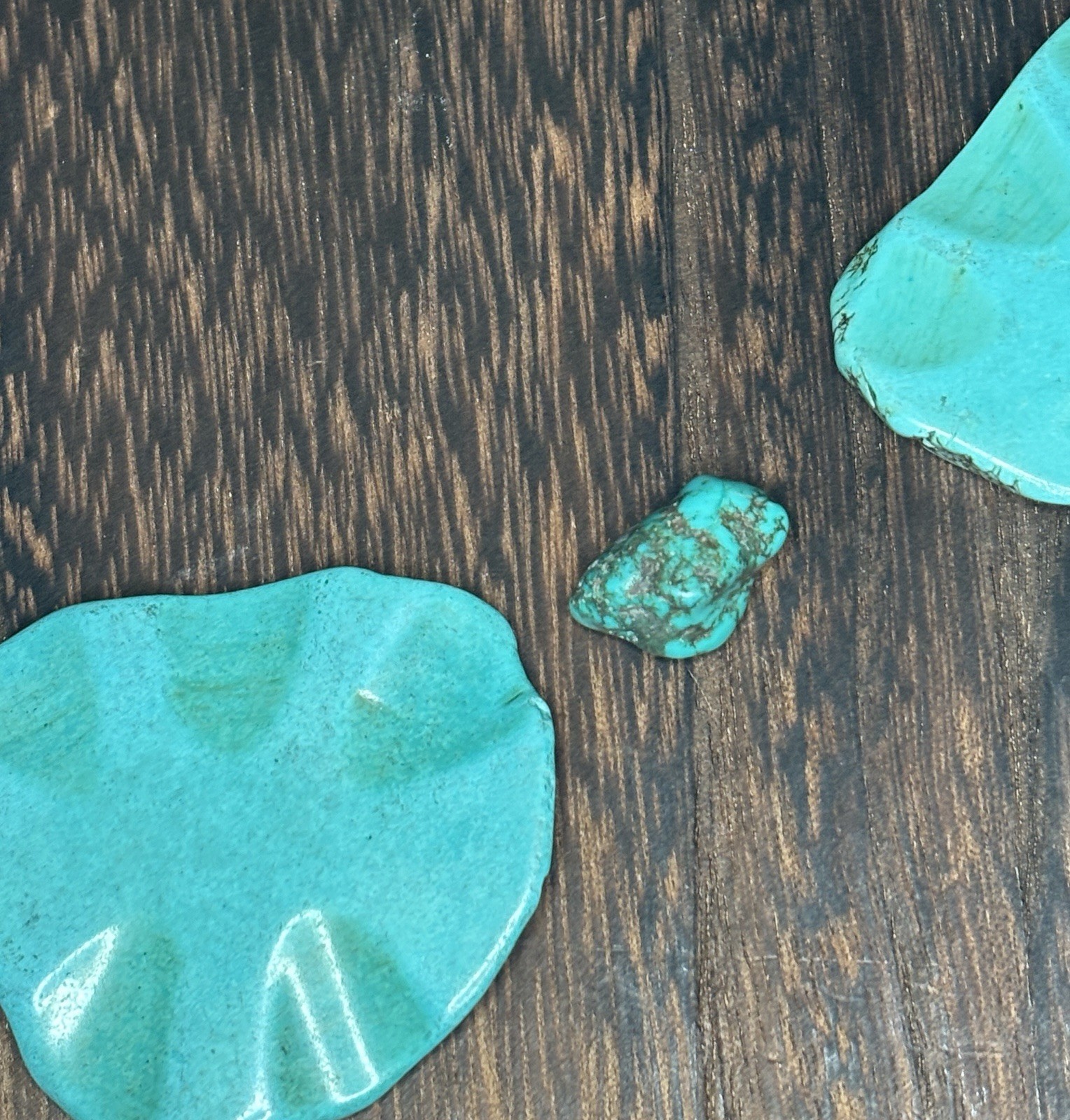 Kingman Turquoise Side-Drilled Focal Stabilized Slabs 54 Grams