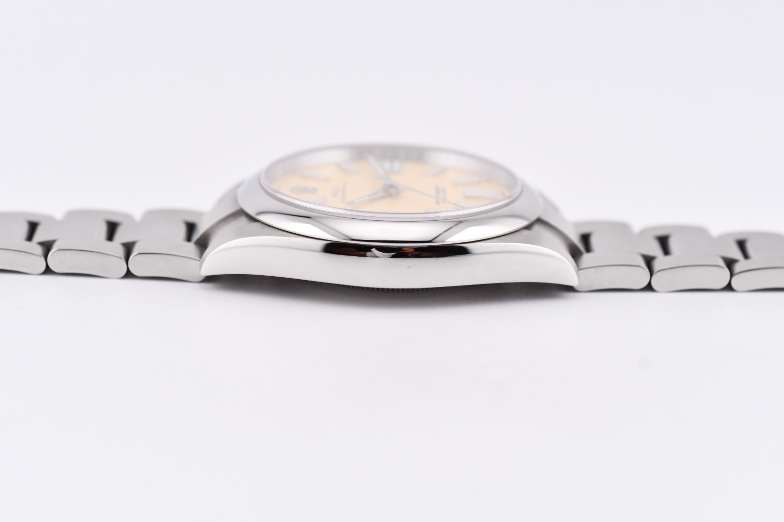 Rolex Oyster Perpetual 41mm Ref. 124300 Custom Beige Dial Box and Paper