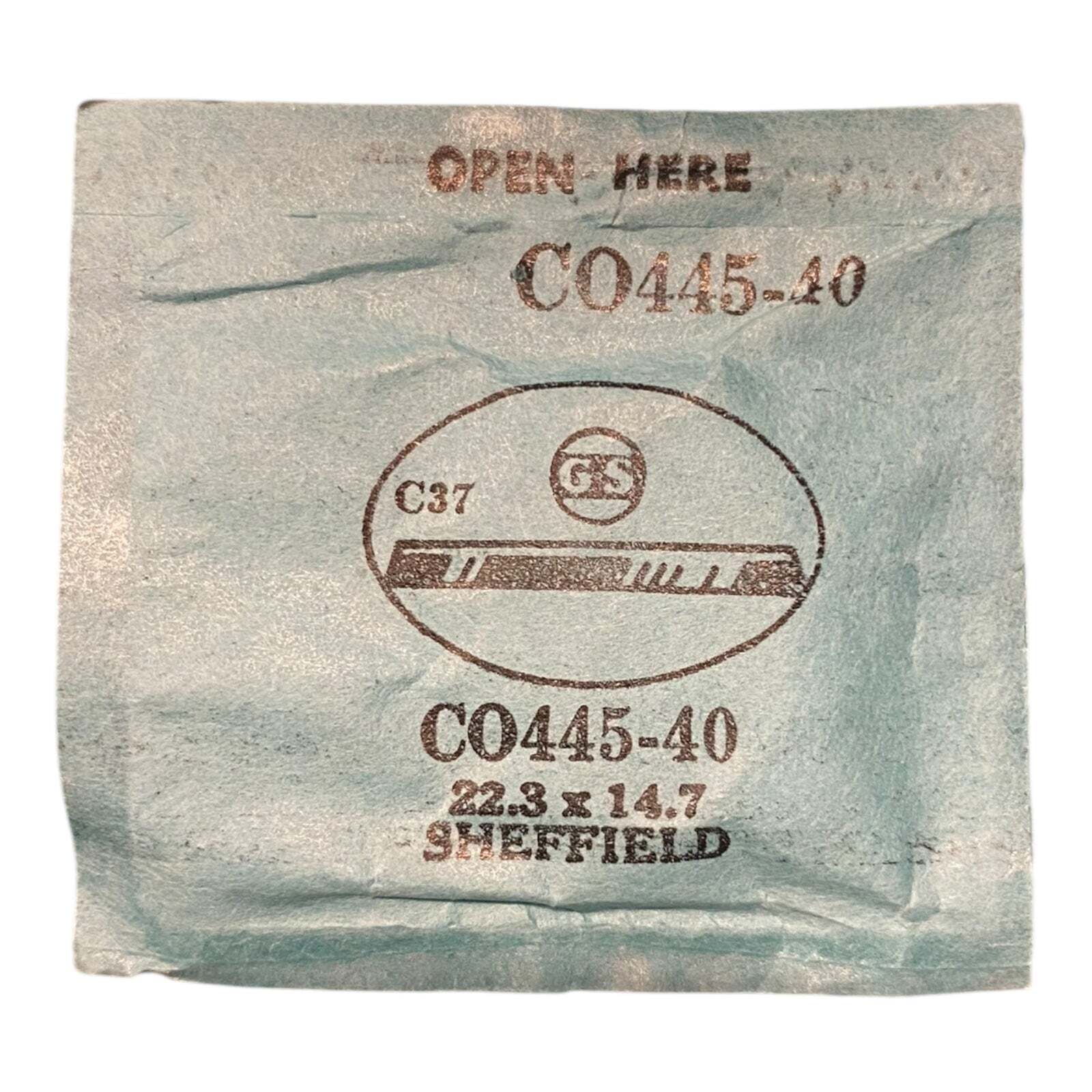 Germanow-Simon Mach (GS) CO445-40 Watch Crystal 22.3×14.7 NOS Part Sheffield