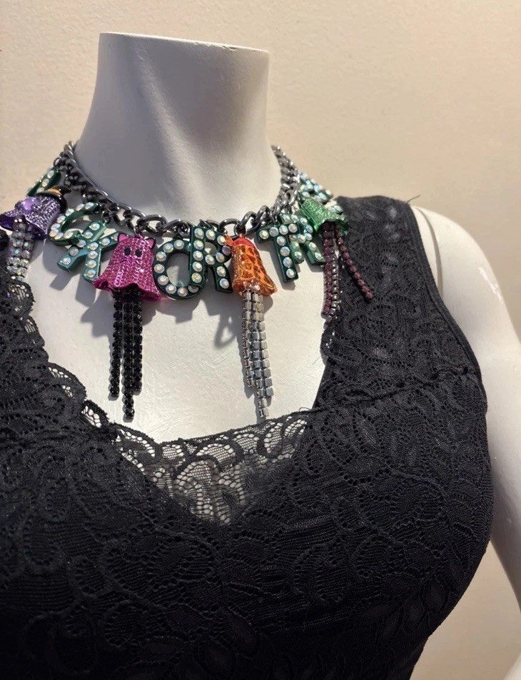 NWT BETSEY JOHNSON HALLOWEEN TRICK OR TRICK STATEMENT NECKLACE $248